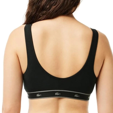 Brassière Noir Lacoste Stripe Color