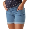 Short de Grossesse Bleu Femme Mamalicious Belted