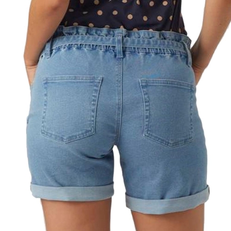 Short de Grossesse Bleu Femme Mamalicious Belted