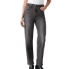 Jean Noir Femme Levi's Ribcage Straight Ankle Blacks