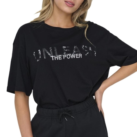 T-shirt Noir Femme Only Space Life