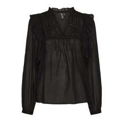 Blouse Noir Femme Pieces Makenna