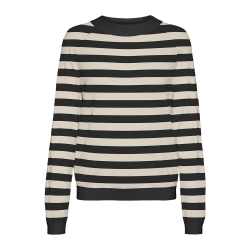 Pull Beige/Noir Femme Vero Moda Happiness