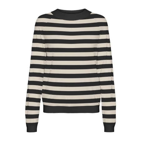 Pull Beige/Noir Femme Vero Moda Happiness