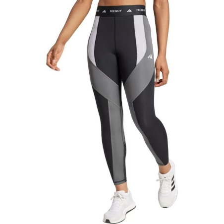 Legging Gris/Noir Femme Adidas 7/8 L