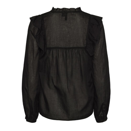 Blouse Noir Femme Pieces Makenna