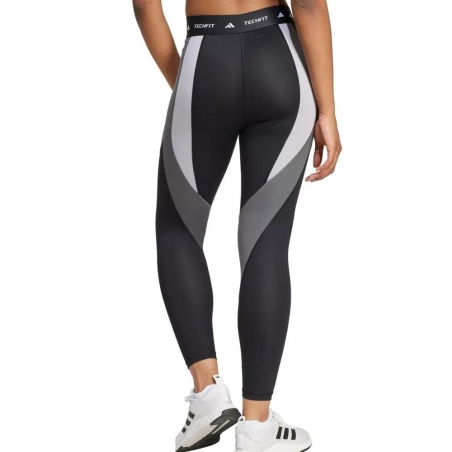 Legging Gris/Noir Femme Adidas 7/8 L