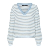 Pull Bleu/Écru Femme Vero Moda Mearth