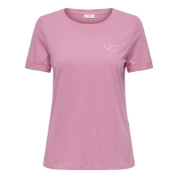 T-shirt Rose/Blanc Femme JDY Kitty