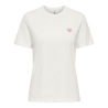 T-Shirt Blanc/Rose Femme Only Heart