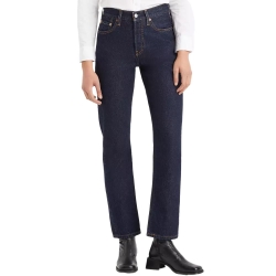 Jean 501 Bleu Foncé Femme Levi's Med Indigo 12501
