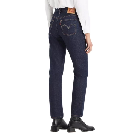 Jean 501 Bleu Foncé Femme Levi's Med Indigo 12501