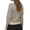 Pull Beige/Noir Femme Vero Moda Capricorn