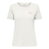 T-shirt Ecru/Rose Femme JDY Kitty