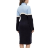 Robe Pull Bleu/Noir Femme Mamalicious Rollneck
