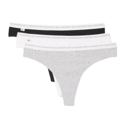 X3 Strings Gris/Noir Femme Lacoste Coton Stretch