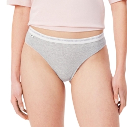 X3 Strings Gris/Noir Femme Lacoste Coton Stretch