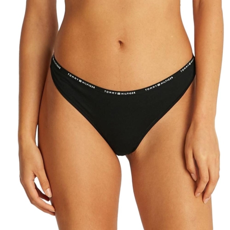 String Noir Femme Tommy Hilfiger Thong UW0UW05741