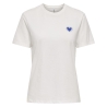 T-Shirt Blanc/Bleu Femme Only Heart