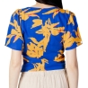 Blouse Bleu/Orange à Motifs Femme Only Alma