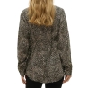 Chemise Noire/Beige Femme Mamalicious Cherry