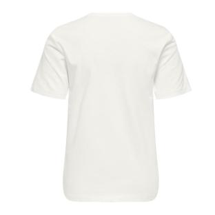 T-Shirt Blanc/Vert Femme Only Lanya