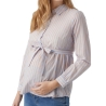 Blouse de Grossesse Bleu/Orange Femme Mamalicious Cabana