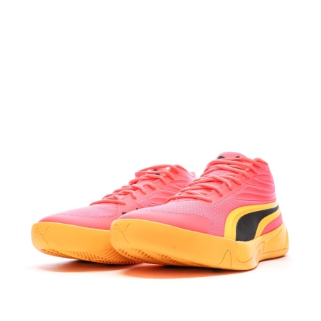 Chaussures de Basketball Roses/Oranges Homme Puma Court Pro