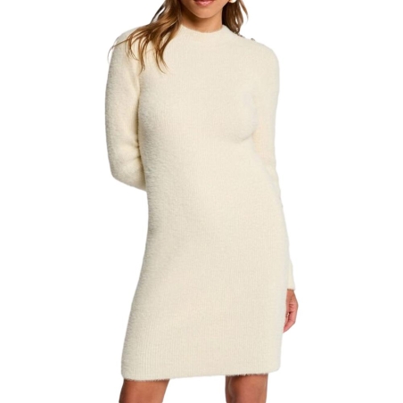 Robe Ecru Femme Morgan Duveteuse