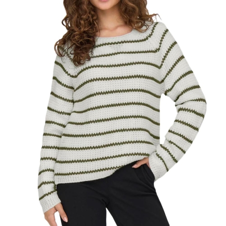 Pull Blanc/Vert Femme JDY Ellen