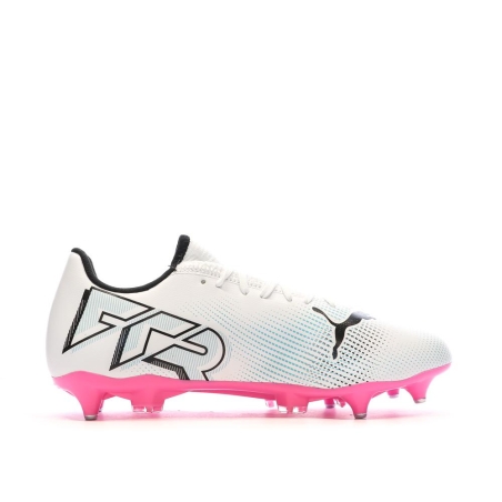 Chaussures de football Blanche/Noire/Rose Homme Puma Future 7 Play