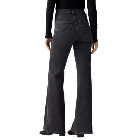 Jean Noir Femme Levi's Ribcage Bells Med Indigo A7503