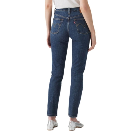 Jeans 501 Bleu Foncé Femme Levi's 501 Indigo Worn