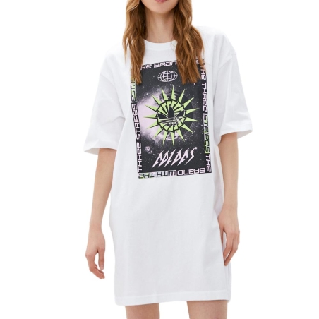 Robe Blanches Femme Adidas Tee Dress