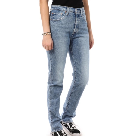 Jean Bleu foncé Femme Levi's 501