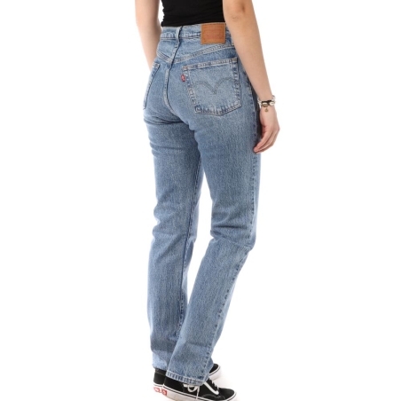Jean Bleu foncé Femme Levi's 501