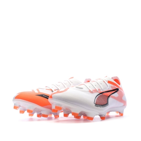Chaussures de football Blanches/Oranges Homme Puma Ultra 5 Match