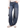 Jean Ballon Bleu Foncé Femme Monday Premium