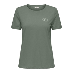 T-shirt Kaki Femme JDY Kitty