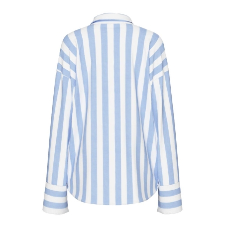 Chemise Rayures Bleu/Blanc Femme Pieces Liva