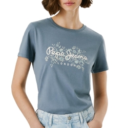 T-Shirt Bleu Femme Pepe Jeans Bero