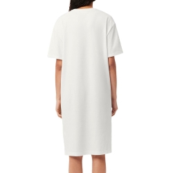 Robe Blanc Femme Lacoste Oversized EF2883
