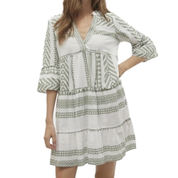 Robe Beige/Vert Femme Vero Moda Dicthe
