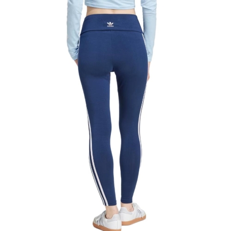 Legging Bleu Femme Adidas 3 Bandes