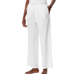 Pantalon de Nuit Blanc Femme Calvin Klein Jeans Logo Poplin