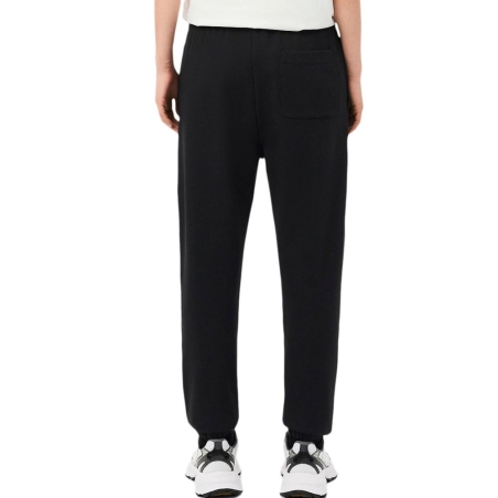 Jogging Noir Femme Lacoste straight fit siglé