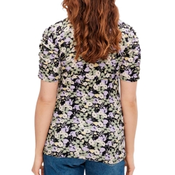 Blouse Violette/Noire/Jaune Femme Mamalicious Janice
