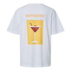 T-Shirt Blanc Femme Pieces Fasty Oversize