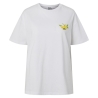 T-Shirt Blanc Femme Pieces Citron