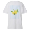 T-Shirt Blanc Femme Pieces Citron